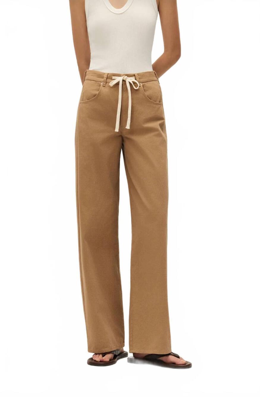 NEW ELODIE women's edda wide leg pants in mocha